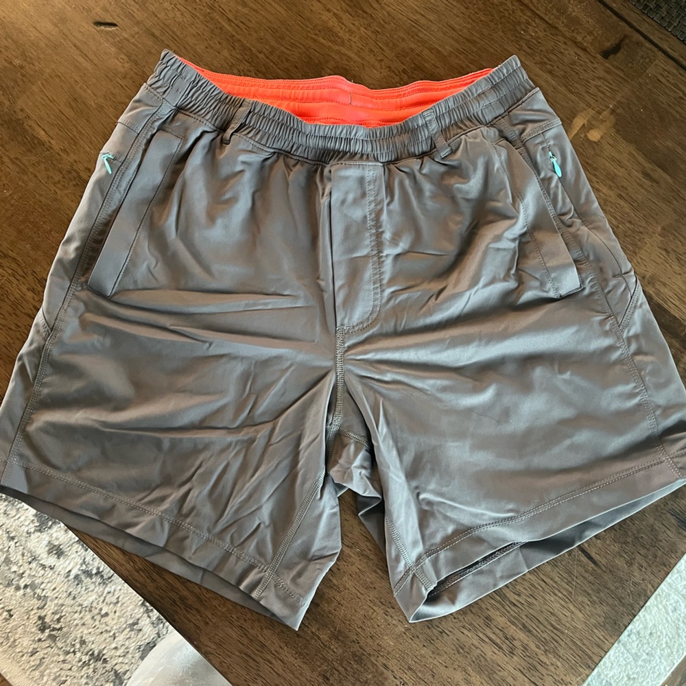 Birddogs Gray and Orange Athletic Shorts